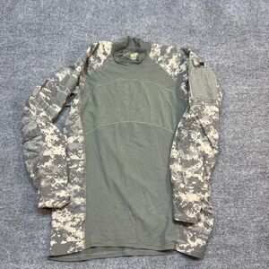 Massif Army Combat Shirt Mens Large Green Long Sleeve Camo Tactical Military
